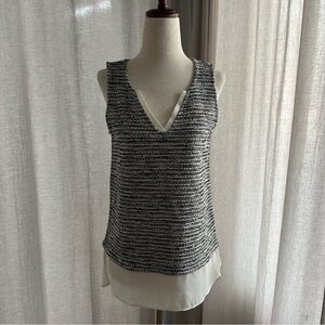 Sanctuary Tweed Chiffon sleeveless top